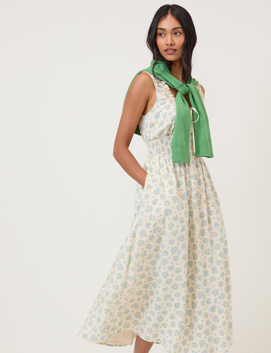 Floral Square Neck Veronica Midi Dress | Nobody's Child